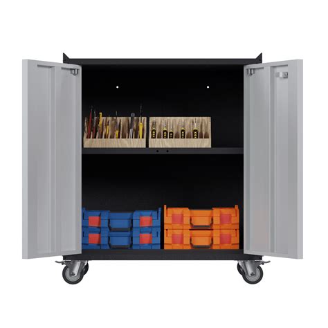 steel cabinet on wheels|small metal rolling garage cabinet.